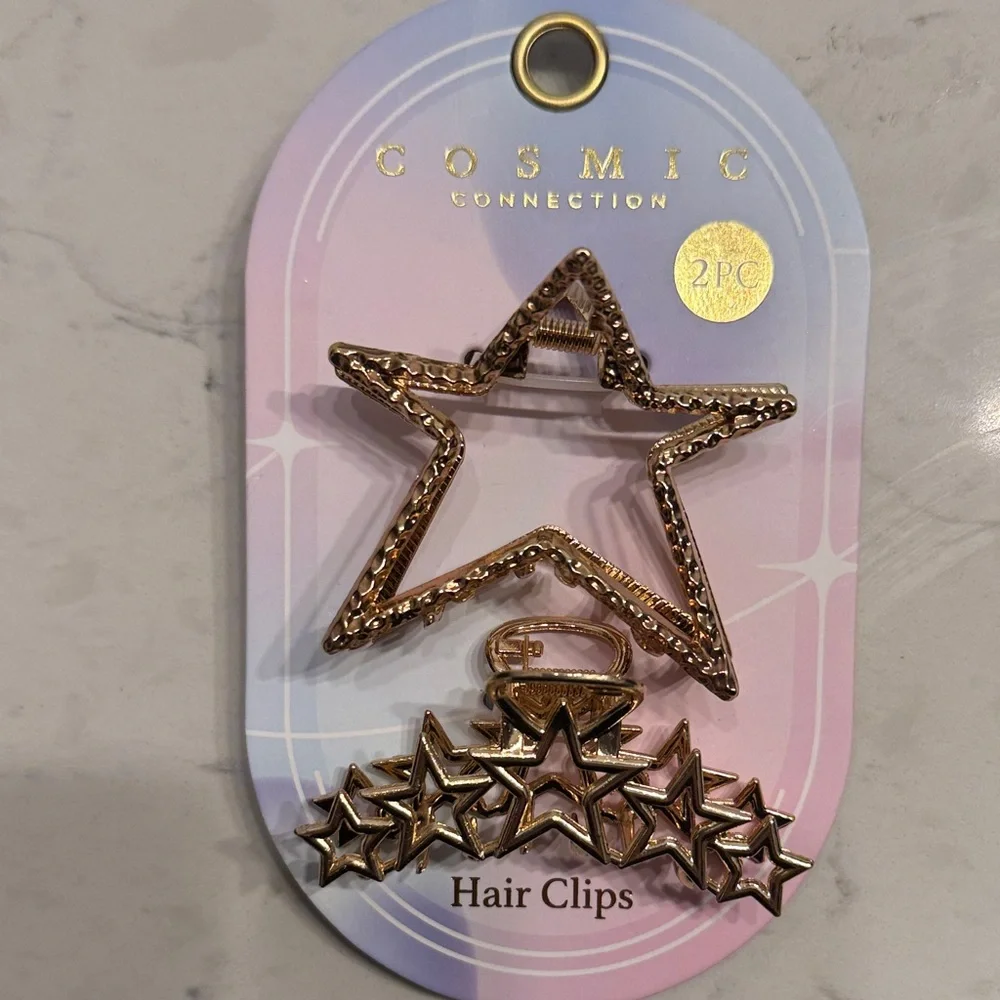 ⚠️ 5/25: Gold Star Hair Clips